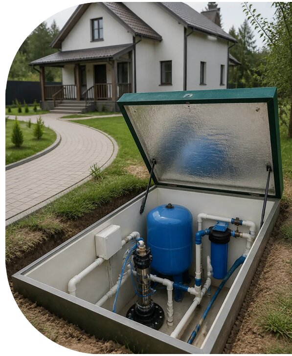 Автономное водоснабжение дома в Лангепасе от 151500 р. | АПаруса-Лнг