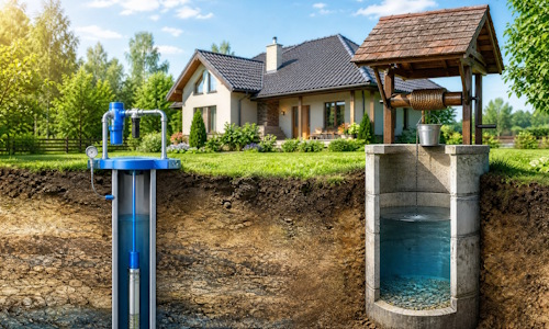 Автономное водоснабжение загородного дома Лангепас: скважина или колодец 